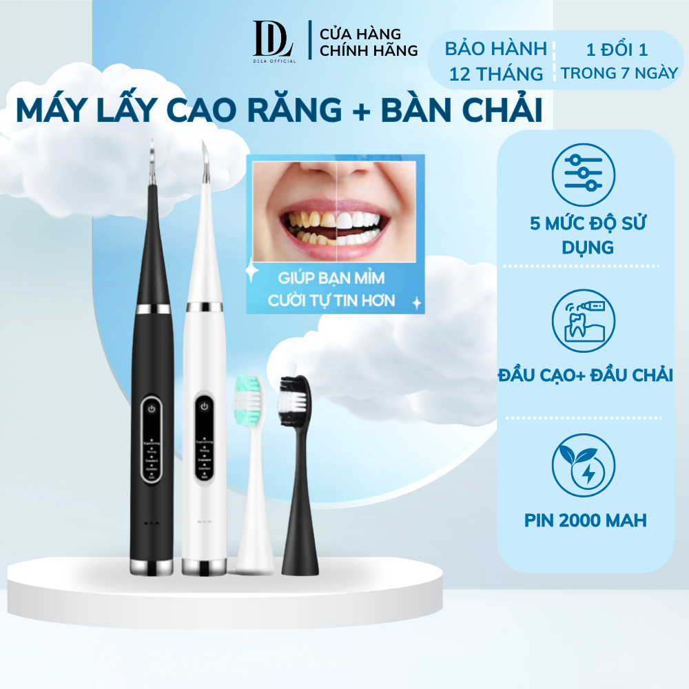 Máy Lấy Cao Răng DELAX LCR01 – Rung 31.000 Lần/Phút, 5 Chế Độ Làm Sạch Hiệu Quả, Nhỏ Gọn Tiện Dụng T