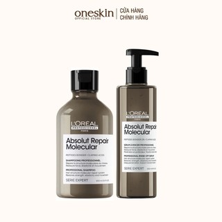  Dầu gội xả phục hồi Peptides cho tóc hư tổn L'Oréal - Loreal Absolut Repair Molecular 300ML + 250ML 