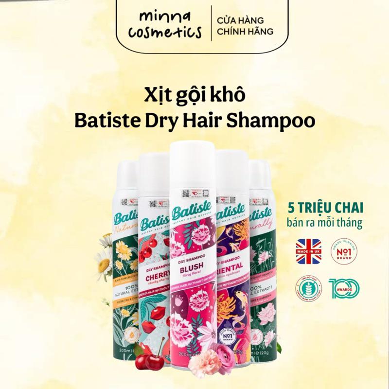 DẦU GỘI KHÔ BATISTE DRY SHAMPOO