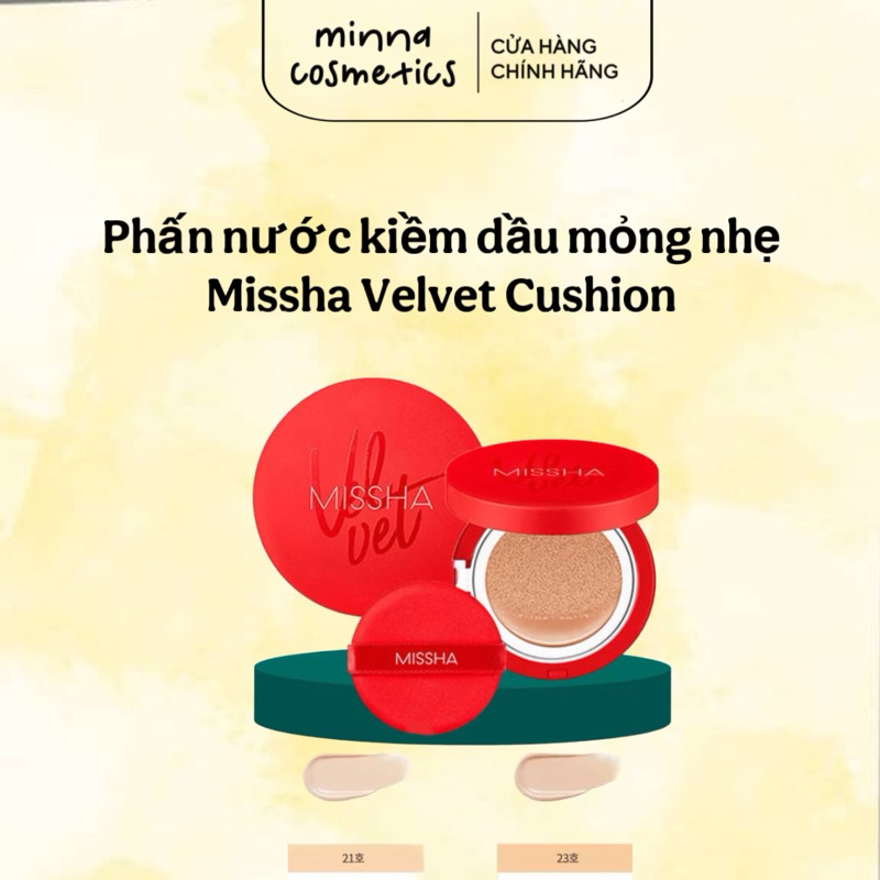 [Missha] PHẤN NƯỚC MISSHA VELVET FINISH CUSHION VỎ ĐỎ