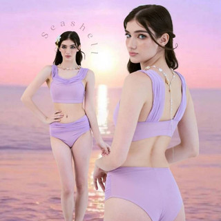 Spincess Đồ Múa Cột Polewear Beachwear Đồ đi biển - Seashell - Purple (hình thật shop chụp - sản phẩm thiết kế)