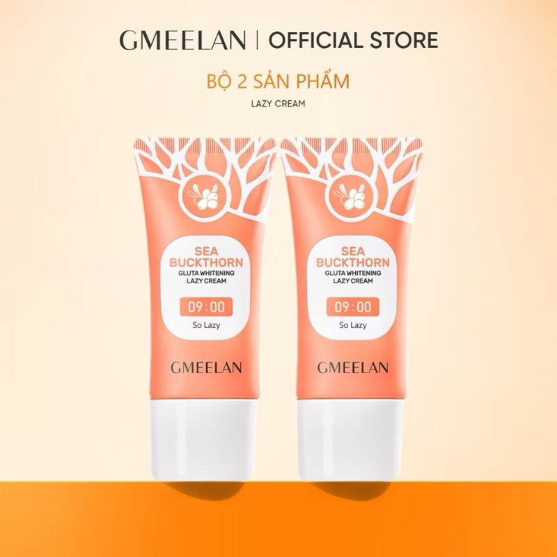COMBO 2 KEM LƯỜI  GMEELAN GLUTA TRẮNG DA 30g*2 SPF20 LAZY CREAM làm trắng da mặt dành cho người bận 