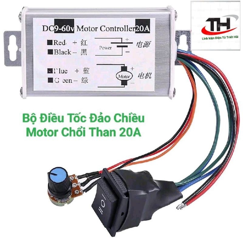 Công tắc Đảo Chiều Motor, điều chỉnh tốc độ động cơ Dc, Dùng cho Động Cơ Chổi Than 775, 555, 385...v