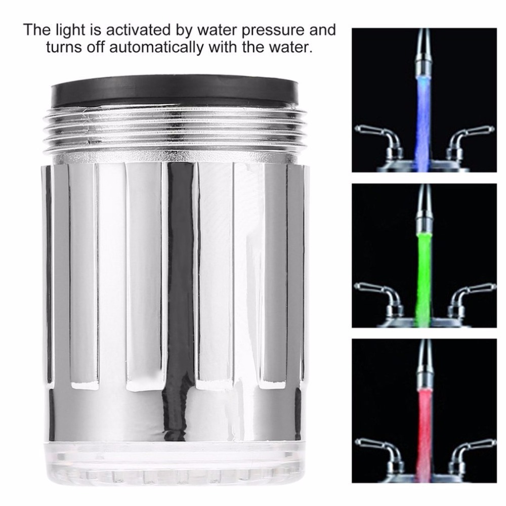 Đầu vòi nước phát sáng tự động đổi màu - Đổi màu LED theo nhiệt độ nước (Xanh/Đỏ/Tím)