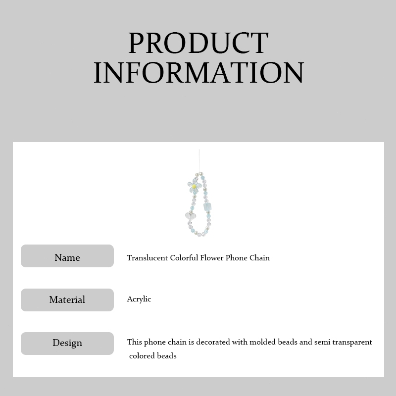 Dây chuyền điện thoại di động đính cườm màu kẹo hoa tình yêu acrylic-SN | BigBuy360 - bigbuy360.vn