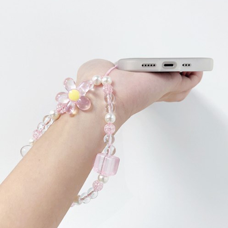 Dây chuyền điện thoại di động đính cườm màu kẹo hoa tình yêu acrylic-SN | BigBuy360 - bigbuy360.vn