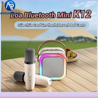  Loa Bluetooth Mini Không Dây Hỗ Trợ nghe Nhạc Hát Karaoke Có kèm 2 Mic Hát - chất lượng âm thanh rõ ràng đèn LED 16 màu 