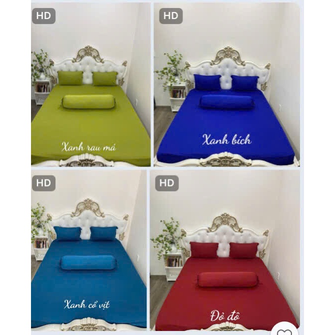 Bộ Drap Thun Hàn Quốc Mát Lạnh {4 MÓN} Cực Hot
