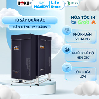 Máy Sấy Quần Áo HOKU Tủ Sấy Đa Năng Treo Tường Khử Trùng Khử Khuẩn, 2 Chế Độ Sấy, Tiết Kiệm Diện Tích SQA03