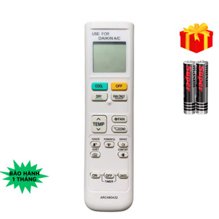 Điều khiển điều hoà DAIKIN Mã 07 ARC480A32 remote máy lạnh DAIKIN inverter - Tap Hoa Lee