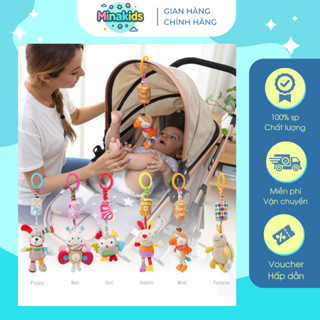  Đồ Chơi Treo Cũi Nôi Xe Đẩy Thú Bông Kích Thích Thị Giác Có Xúc Xắc Lục Lạc Cho Bé BBSKY TN15 