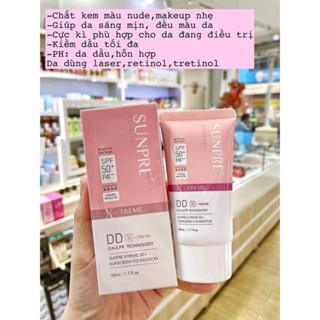 🍃[HÀNG CÔNG TY NHẬP KHẨU] Kem chống nắng Mona Frema Sunpre X treame DD Hồng 50ml