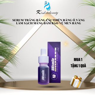 (MUA 1 TẶNG 1) Serum Trắng Răng Unismile, Hỗ Trợ Cải Thiện Vết Ố Vàng Răng, Làm Sạch Mảng Bám Trên Răng Unikare 10ml