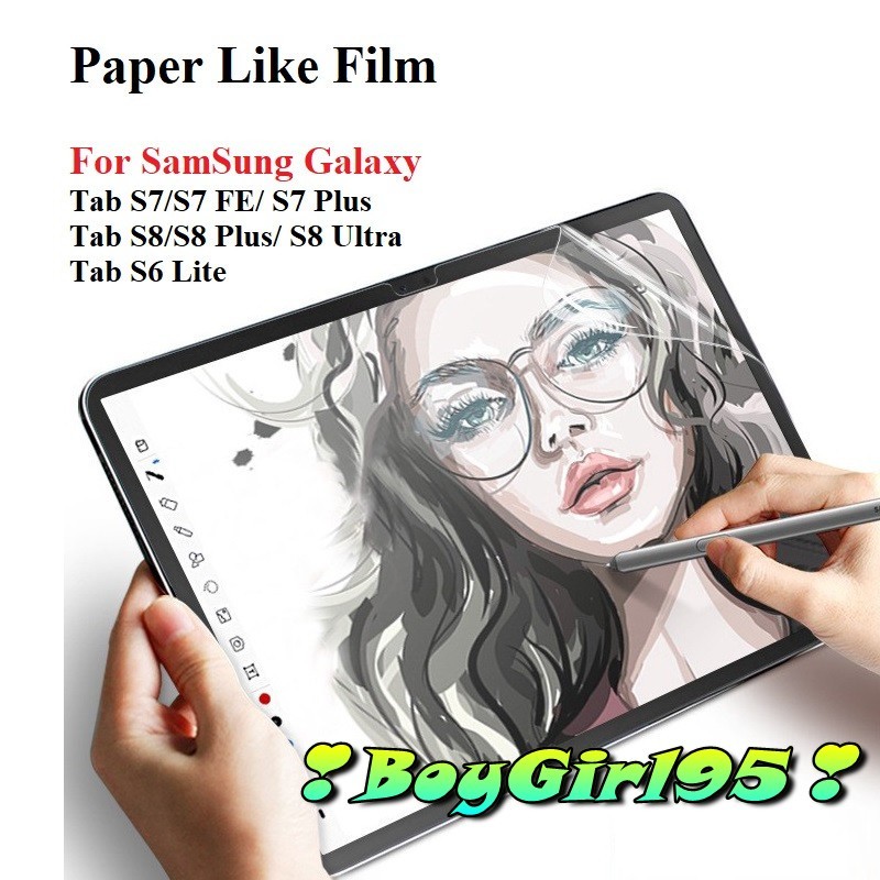 Miếng dán Paperlike chống trầy máy, chống vân tay cho Samsung Tab A9 8.7 S9 S8 S7 FE Plus 10.9 12.4 