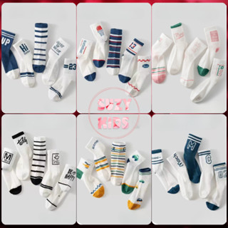 Combo 5 đôi tất vớ lưới cho bé mang giày phong cách thể thao, tất trẻ em mùa hè mỏng mát V54