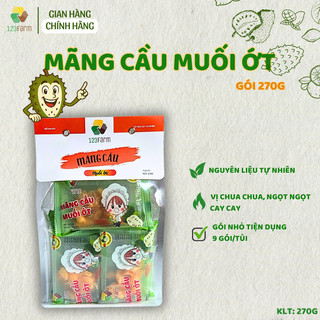  Mãng cầu sấy dẻo muối ớt 123 FARM – chua cay tự nhiên ăn vặt healthy – Gói 270g  Gói 500g 