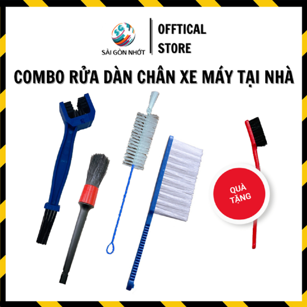 COMBO 5 Dụng cụ rửa xe gồm BÀN CHẢI SÊN 3D + 1 CỌ RỬA XE + CỌ RÂU + BÀN CHẢI CƯỚC + BÀN CHẢI NHỎ