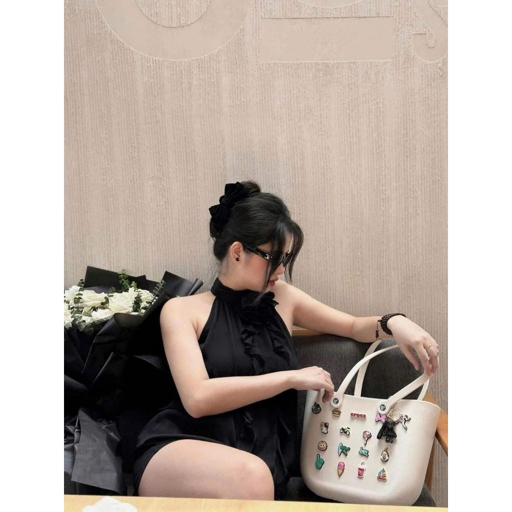 TÚI GROCS SILIOCN GẮN STICKER SIÊU XINH