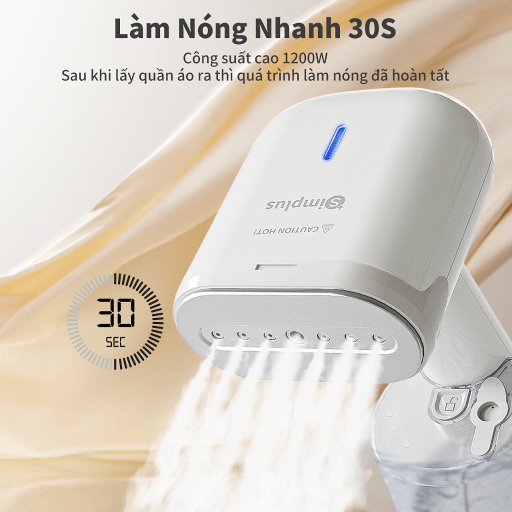 Simplus Bàn Ủi Hơi Nước Cầm Tay Hộc Nước 290mL Công suất lớn 1200W GTJH019 - Bảo Hành 1 Năm 1 Đổi 1