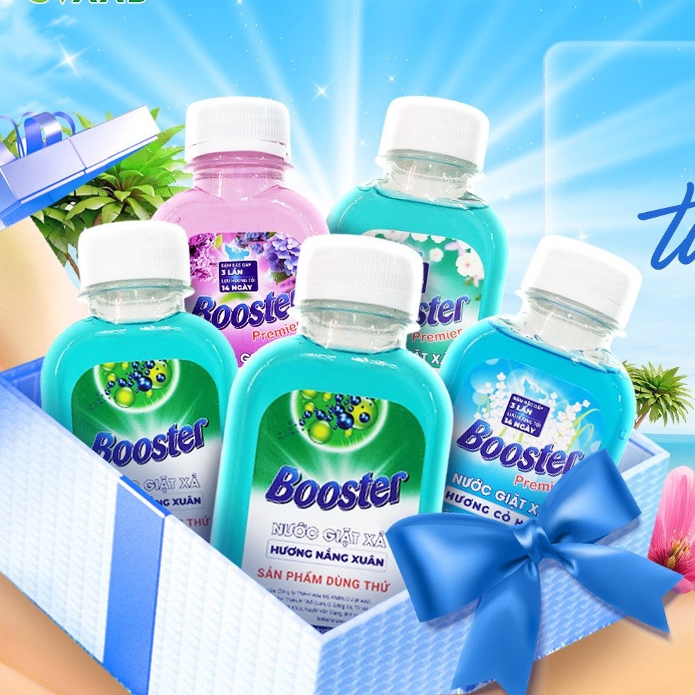 B - Mẫu dùng thử nước giặt Booster. Chai 100ml giao ngẫu nhiên.