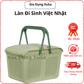 [Mẫu Mới] Giỏ Đi Sinh Cho Mẹ Bầu Nhựa Việt Nhật Có Nắp & Quai Xách Đựng Đồ Sơ Sinh, Quần Áo Cho Bé