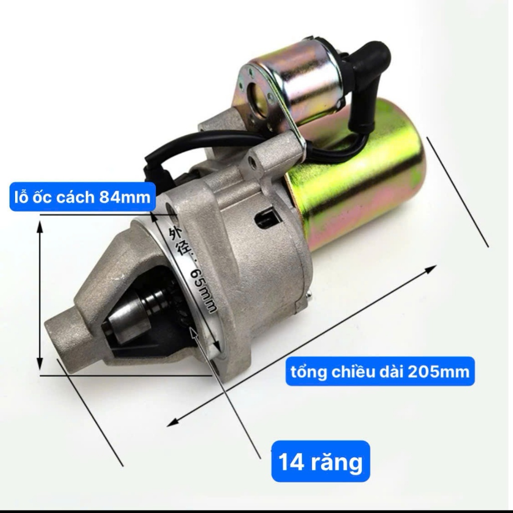 Củ Đề Máy Phát Điện Mini 168F Và 170F Củ Đề Điện 12V Có 14 Răng Củ Đề Máy Phát Điện 2-5kw Củ Đề Máy 