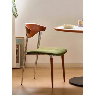 Ghế ăn tựa gỗ khung kim loại chắc chắn phong cách cổ điển, ghế decor căn hộ sang trọng nệm ngồi êm ái VIDEO TỰ ƯUAY