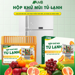 Hộp khử mùi tủ lạnh than hoạt tính AMB, diệt khuẩn, đánh bay khí hôi khó chịu - Hút ẩm bảo quản