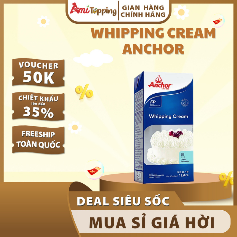 Kem Nấu Đa Năng Cooking Cream Anchor - Hộp 1L 🥘