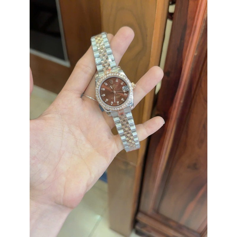 Fullbox ROLEX DATEJUST Niềng Đá Sawavski 31mm . Revo Watch