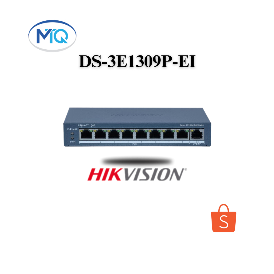Switch Chia Mạng Thông Minh 8 Cổng Poe Hikvision DS-3E1309P-EI Quản Lý Bằng Phần Mềm