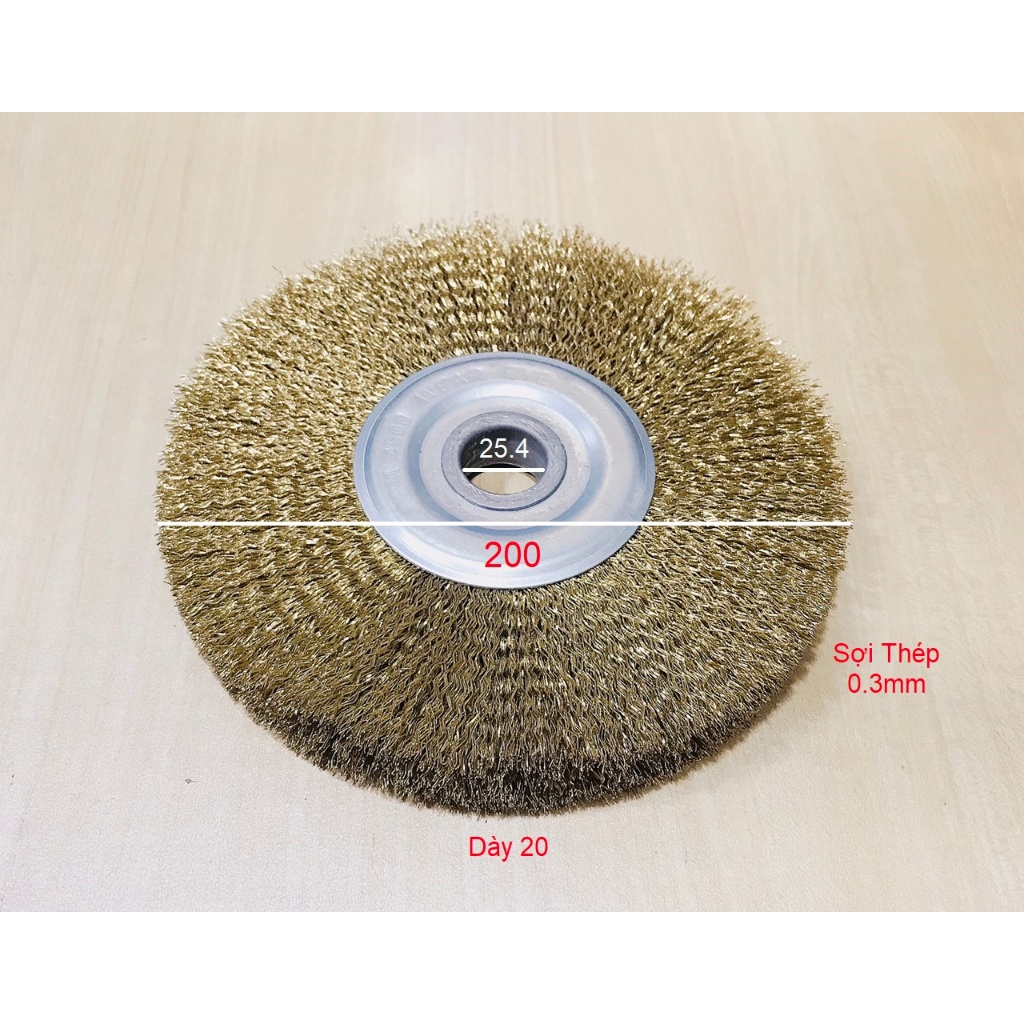 Bánh Cước Thép đánh rỉ 200x20x25.4 (0.3mm - 0.8mm)
