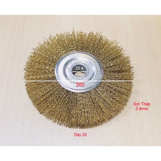 Bánh Cước Thép đánh rỉ 200x20x25.4 (0.3mm - 0.8mm)