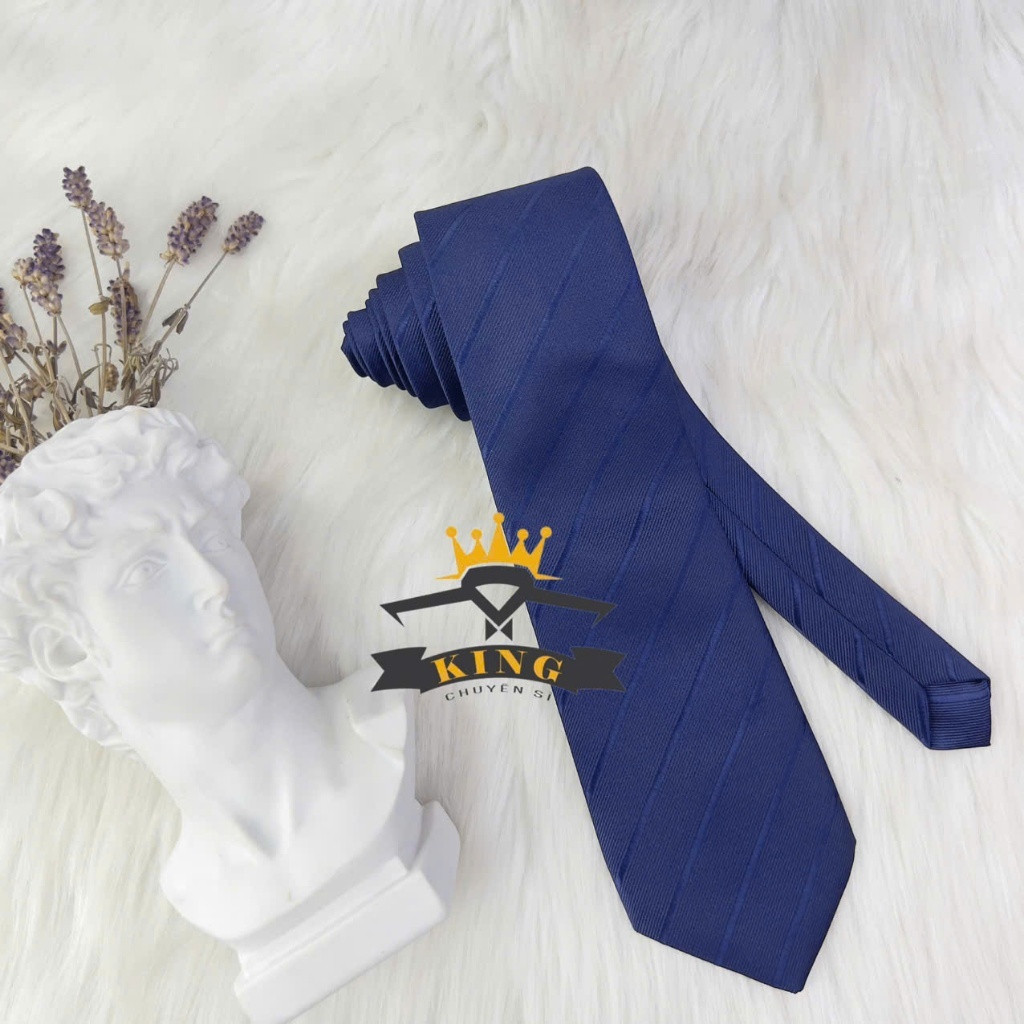 Cà vạt nam hàn quốc KING caravat tự thắt bản 5-6cm 8cm vải silk lụa họa tiết cho công sở và chú rể giá rẻ C054