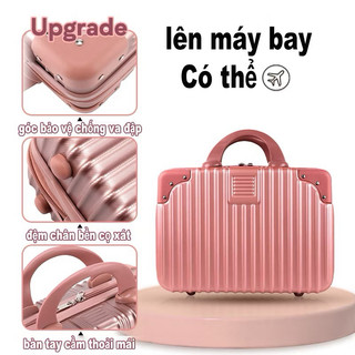 {Hỏa tốc HCM } Cốp Vali đựng mỹ phẩm tiện lợi, hàng Quảng Châu cao cấp, size 14inch