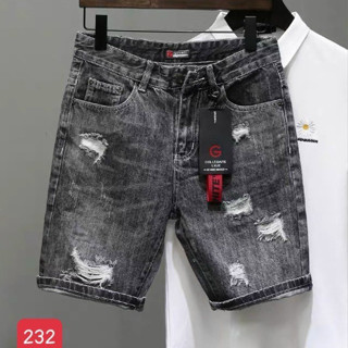quần short jean đùi nam ngắn ngố màu xám kiểu rách nhẹ chất co giãn,mẫu mới giá tốt có size lớn KAYSTORE