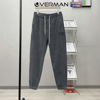 Quần thể thao nhung dài jogger, Quần nhung trơn bo gấu thu đông nam nữ phong cách hàn quốc JO10 - Overman