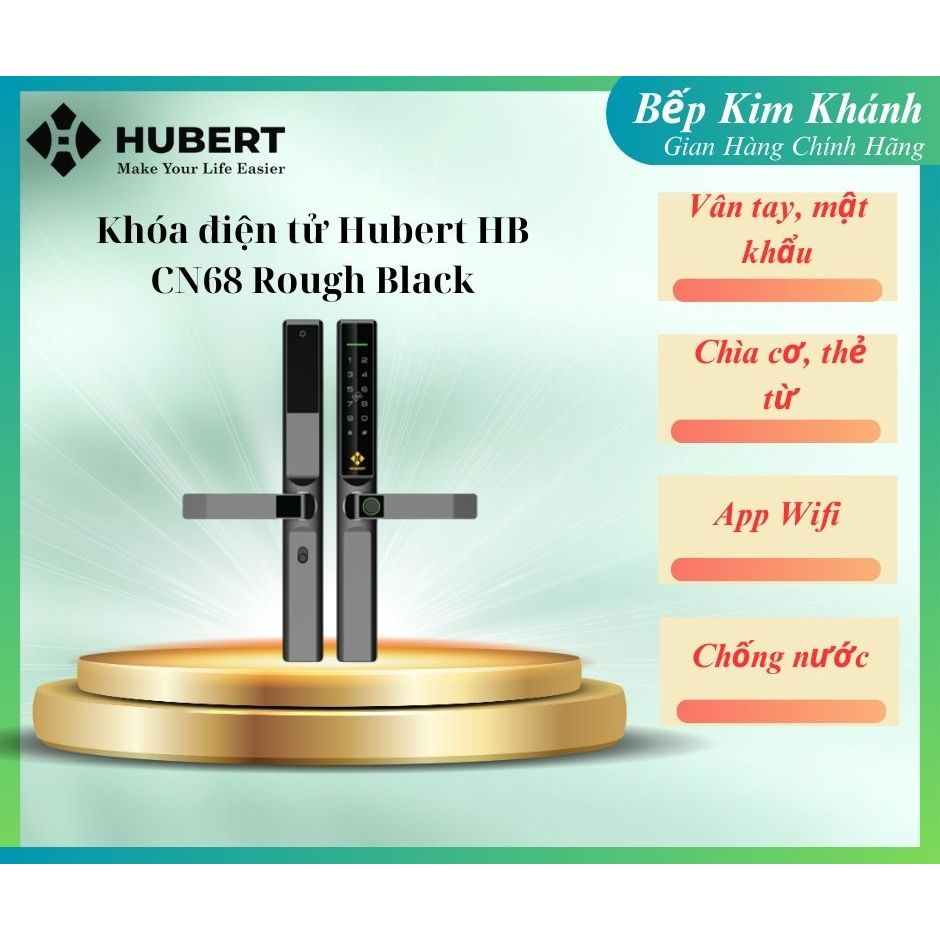 Khóa điện tử Hubert HB CN68 Rough Black