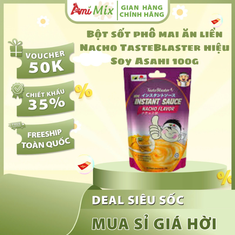 🧀 Bột Sốt Phô Mai Nacho TasteBlaster - Soy Asahi 100g