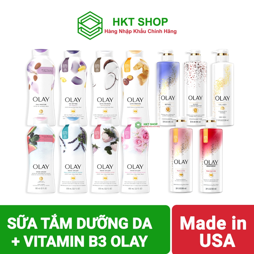 [USA] Sữa tắm Olay Mỹ 650ml - HKT Shop