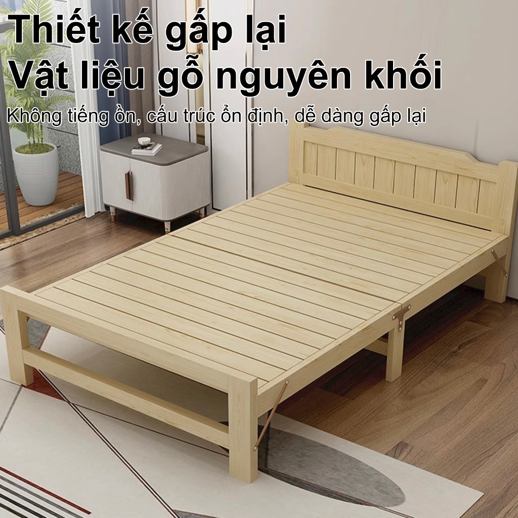 Giường Ngủ Gỗ Thông Tiện Lợi Đa Năng Chất Liệu Thiên Nhiên,Giường Gấp Gọn An Toàn Cho Da,- BH 1 năm | BigBuy360 - bigbuy360.vn