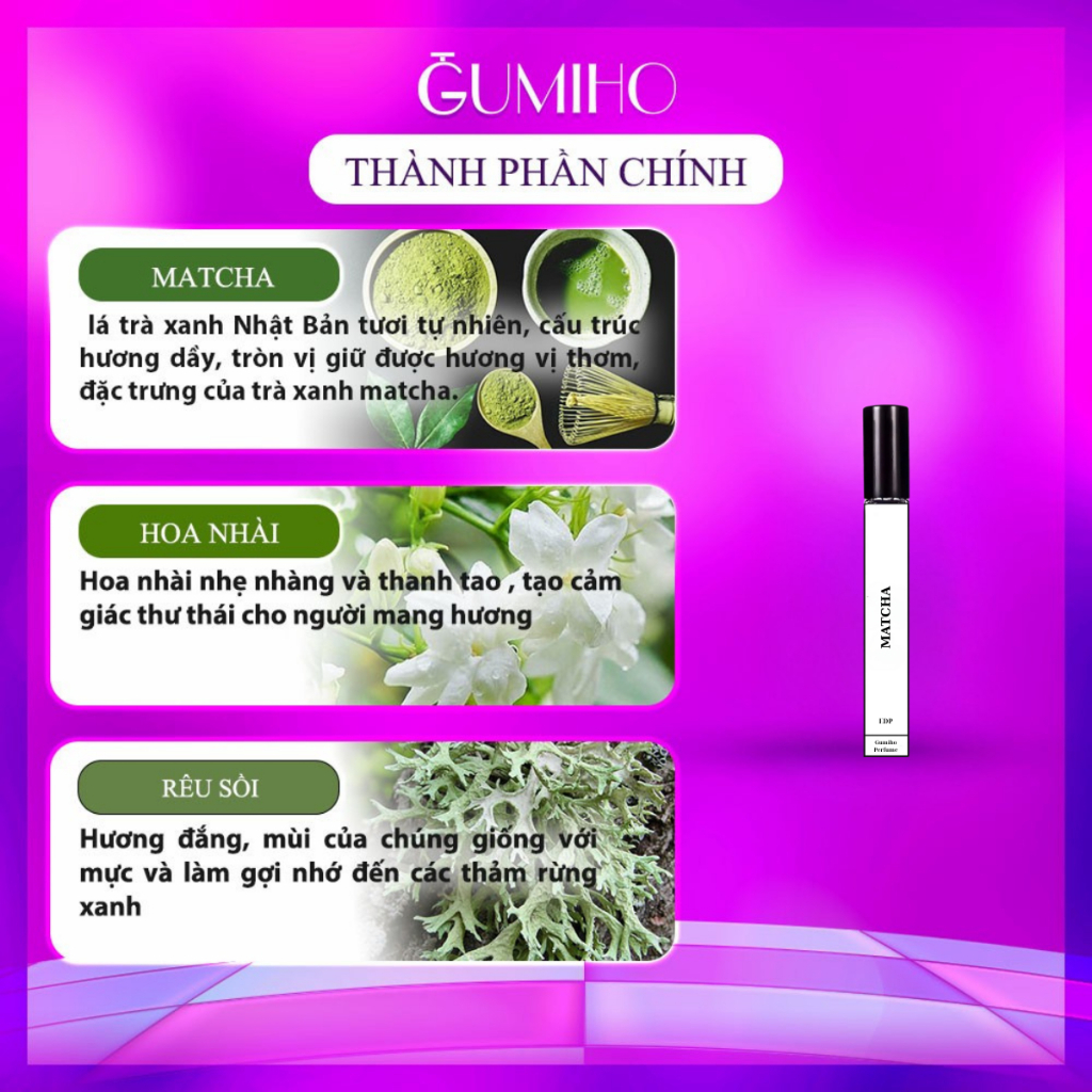 Nước Hoa Unisex Nam Nữ RLC Matcha Hương Trà Xanh Như Tách trà Vào Buổi Sáng - GumihoPerfume | BigBuy360 - bigbuy360.vn