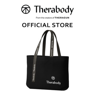 QUÀ TẶNG KHÔNG BÁN | THERABODY Túi Tote Thể Thao Năng Động Vải Canvas Đen Xám In logo_Hàng Chính Hãng