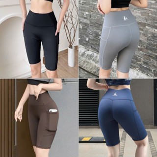 Quần Tập Gym Yoga Nữ,Quần Đùi Ngố Nữ Cạp Cao Lưng Cao Túi Sườn, Chất Thun Co Giãn 4 Chiều Thoáng Mát- Q10