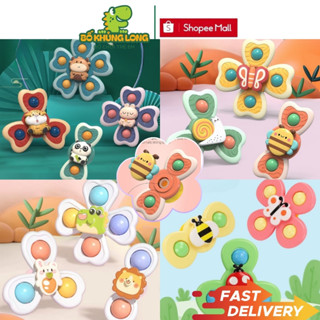 Đồ Chơi Con Quay Spinner Vui Nhộn Cho Bé BỐ KHỦNG LONG Nhiều Mẫu Đa Dạng Đồ Chơi Nhà Tắm Cho Bé Hít Chân Không