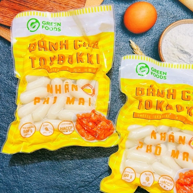 Bánh Gạo Tokbokki Nhân Phô Mai Hàn Quốc 500gr
