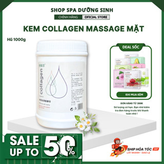  Kem Massage Mặt Collagen Kem Masa | Hũ 1000g Chuyên Dụng Dành Cho Spa Thẩm Mỹ Chăm Sóc Da Mặt 