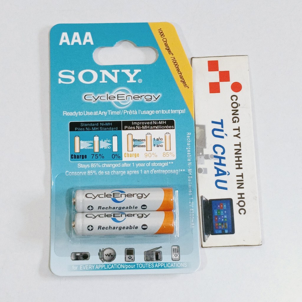 Pin sạc AAA SONY CycleEnergy / 1 Cặp (Vĩ 2 Viên)