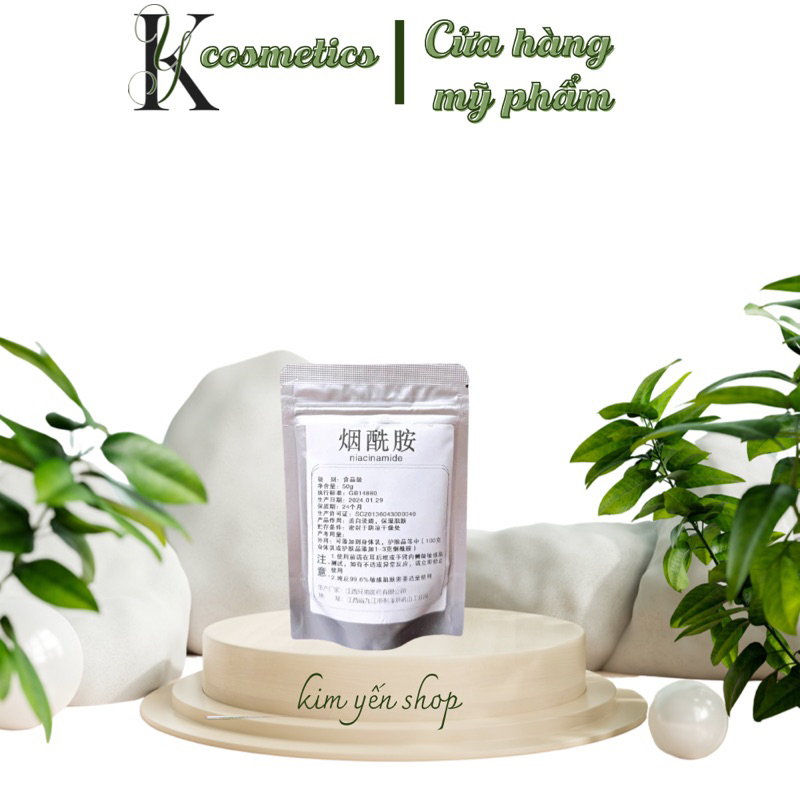 Lẻ túi 50g Bột Niacinamide dưỡng sáng da