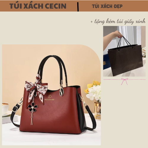  Túi xách nữ Trung Niên Cao Cấp,Túi xách Tặng Mẹ Cô  Dì nổi bật và sang trọng CECIN 